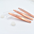 Wholesale Black Slanted Eyebrow Tweezers gold rose gold eyebrow clamps for makeup